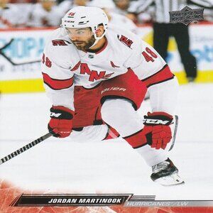 Jordan Martinook (Carolina) 2022/23 UD Extended Series Hockey Card - Number 527